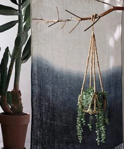 French Connection Large Hanging Beaded Planter Home Accessories