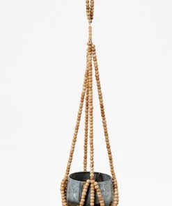 French Connection Large Hanging Beaded Planter Home Accessories