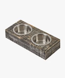 French Connection Textured Duo Dog Bowl New In