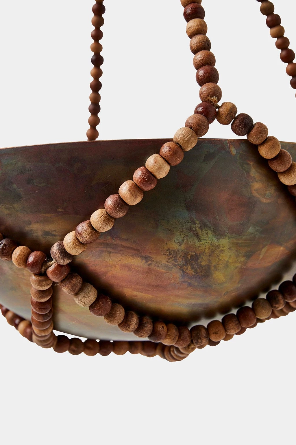 French Connection New In Beaded Bowl Hanging Planter 6 French Connection New In Beaded Bowl Hanging Planter