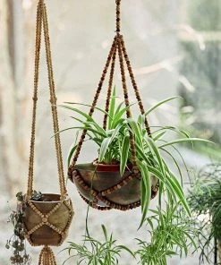 French Connection Beaded Hanging Planter Home Accessories