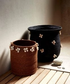 French Connection Medium Brown Shell Basket