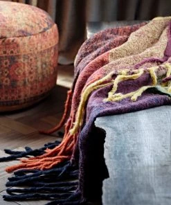 French Connection Checked Cosy Blanket Throw Sale