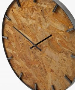 French Connection Large Patch Wooden Clock