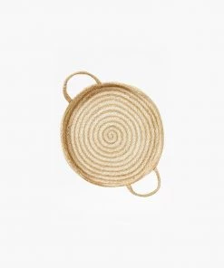 French Connection Small White Spiral Wall Basket
