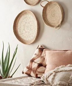 French Connection Small White Spiral Wall Basket