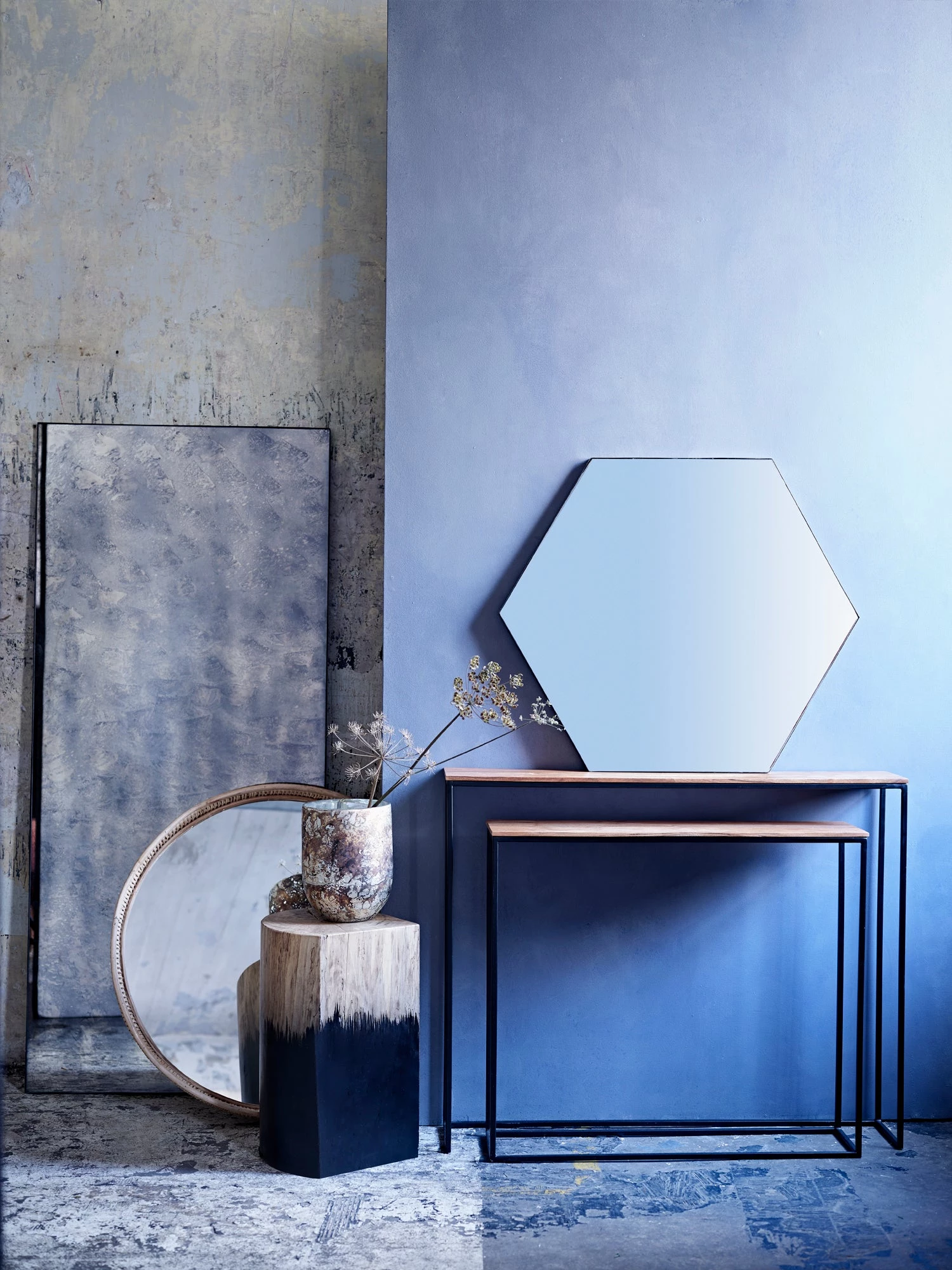 French Connection Mirrors Antique Mist Long Wall Mirror 4 French Connection Mirrors Antique Mist Long Wall Mirror