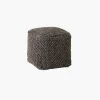 French Connection New In Dark Grey Bouclé Pouffe