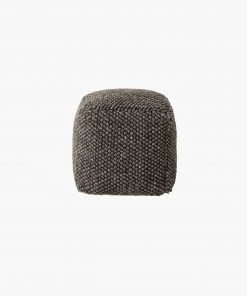 French Connection New In Dark Grey Bouclé Pouffe