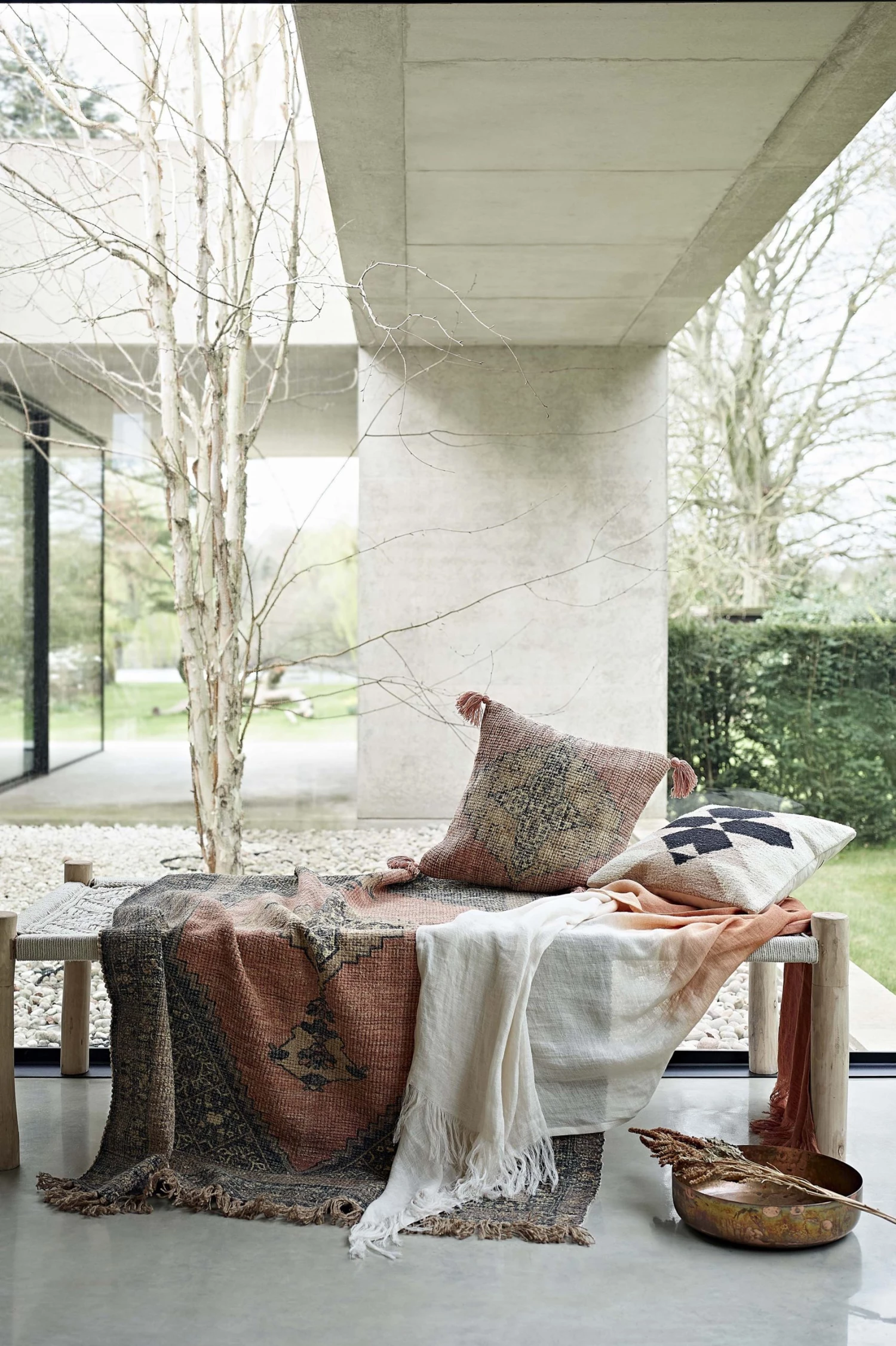 French Connection Kerala Tasselled Cushion 4 French Connection Kerala Tasselled Cushion