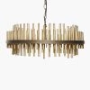 French Connection Gold Pipe Ceiling Light New In
