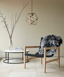 French Connection Glass Trapeze Ceiling Light New In