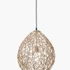 French Connection New In Teardrop Woven Ceiling Light