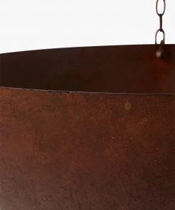 French Connection Large Hanging Copper Outdoor Planter New In