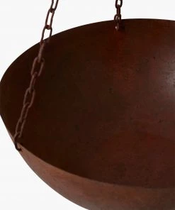 French Connection Large Hanging Copper Outdoor Planter New In