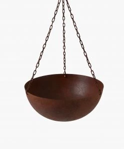 French Connection Large Hanging Copper Outdoor Planter New In
