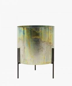 French Connection New In Medium Antique Green Planter