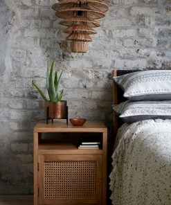 French Connection French Cane Bedside Cabinet