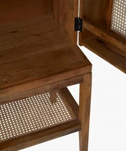 French Connection Natural Rattan Pantry Unit New In