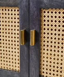 French Connection Noir French Cane Cabinet