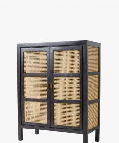 French Connection Noir French Cane Cabinet