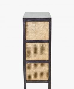 French Connection Noir French Cane Cabinet