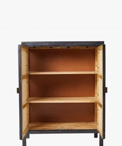 French Connection Noir French Cane Cabinet