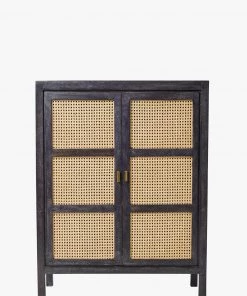 French Connection Noir French Cane Cabinet