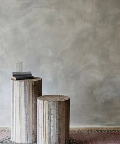 French Connection Natural Driftwood Stool Large Furniture