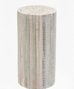 French Connection Natural Driftwood Stool Large Furniture