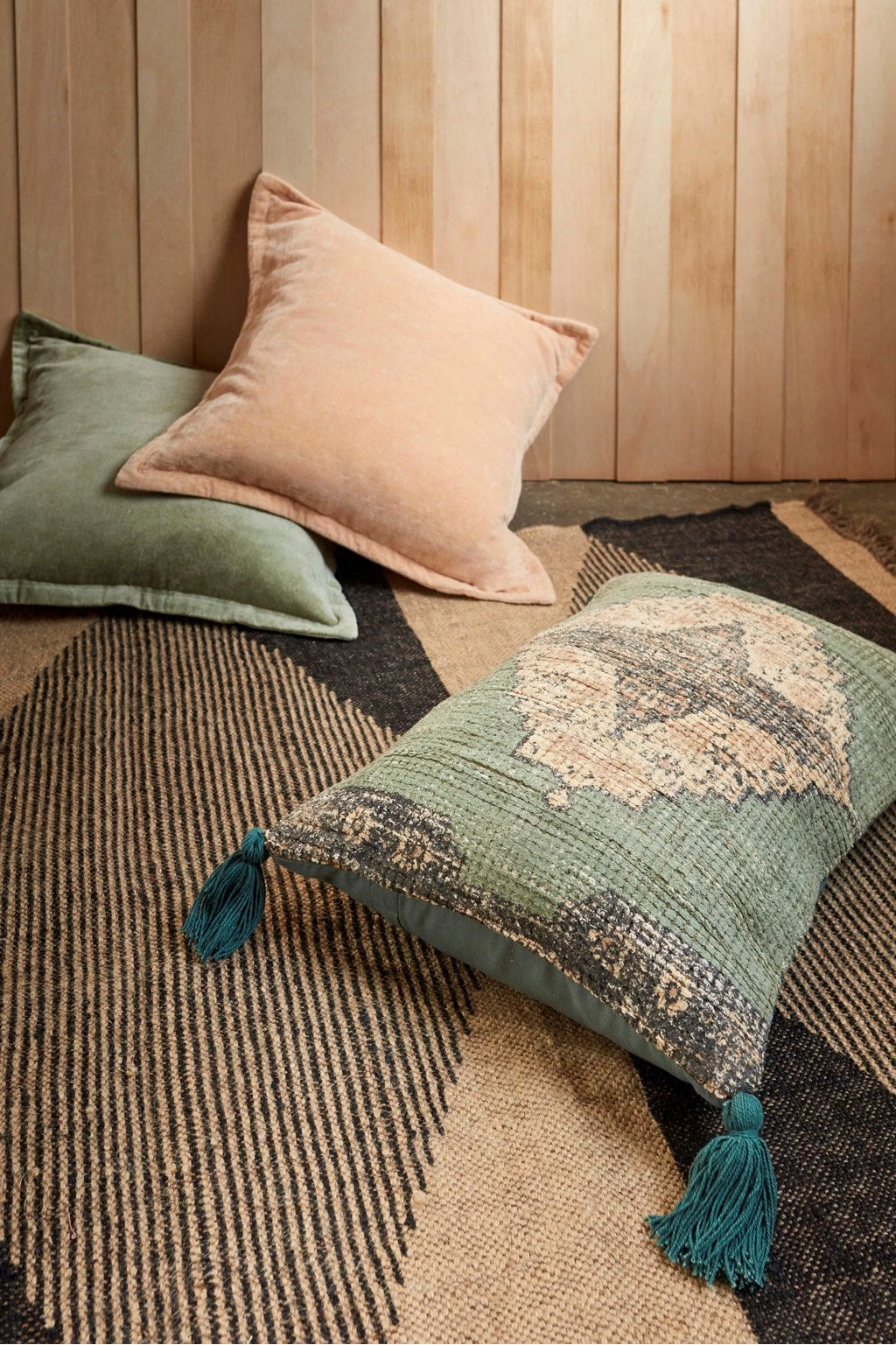 French Connection Neptune Tasselled Cushion 4 French Connection Neptune Tasselled Cushion