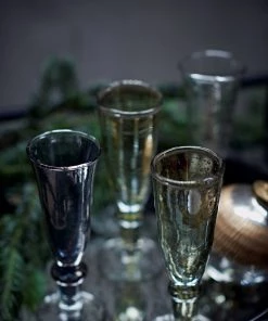 French Connection Luxe Recycled Blue Champagne Flute