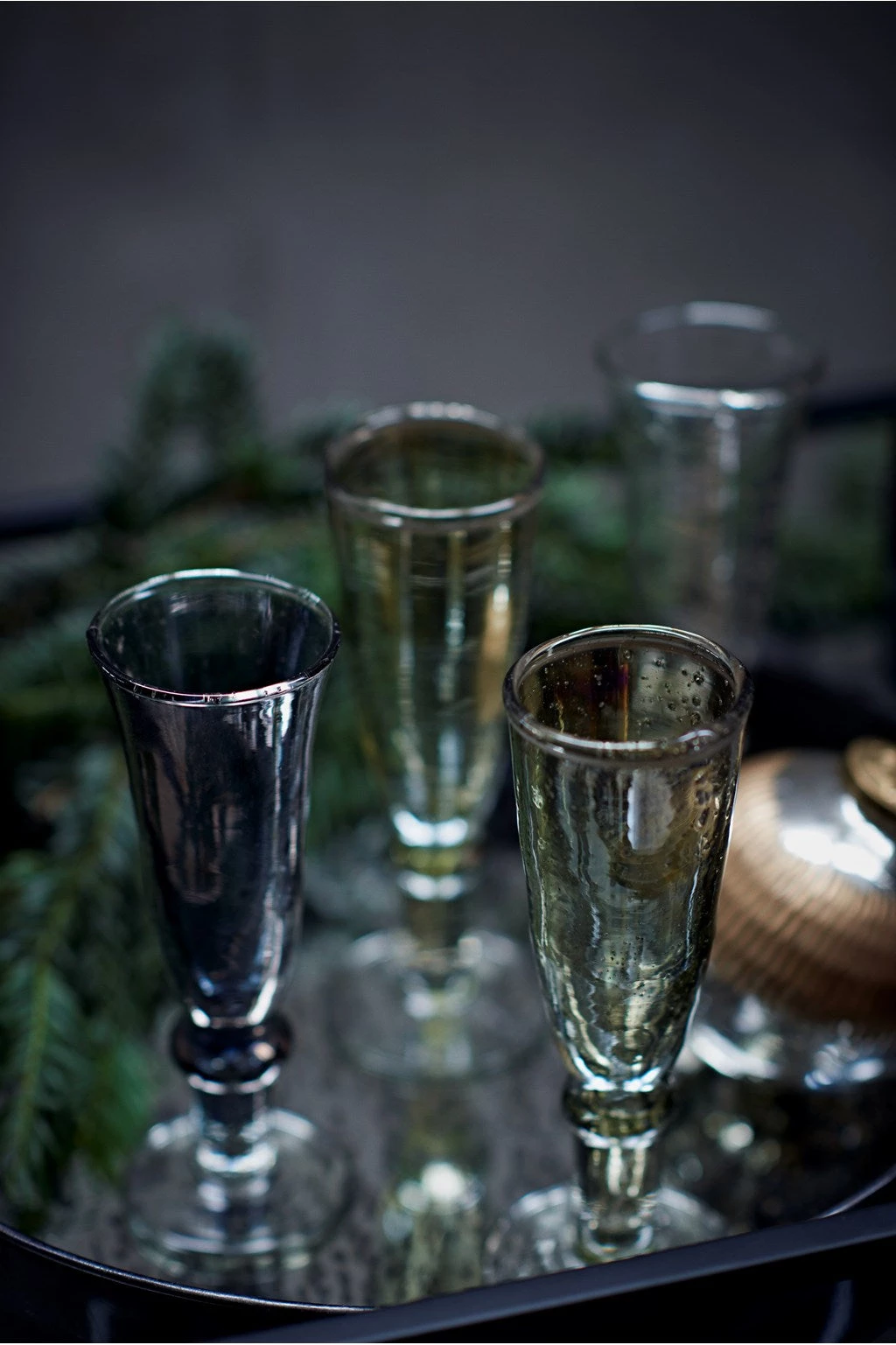 French Connection Luxe Recycled Blue Champagne Flute 4 French Connection Luxe Recycled Blue Champagne Flute