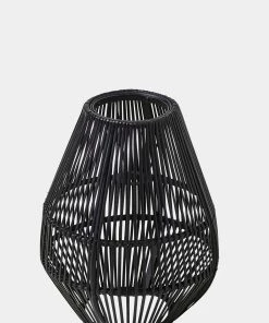 French Connection Black Rattan Pendant Shade