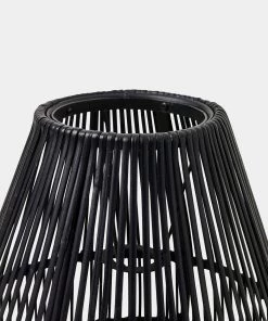 French Connection Black Rattan Pendant Shade