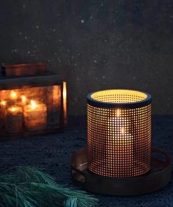 French Connection Large Perforated Lantern