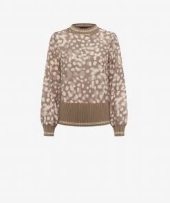 French Connection Eva Knit Printed Top Tops