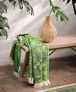 French Connection Keithia Forest Throw New In