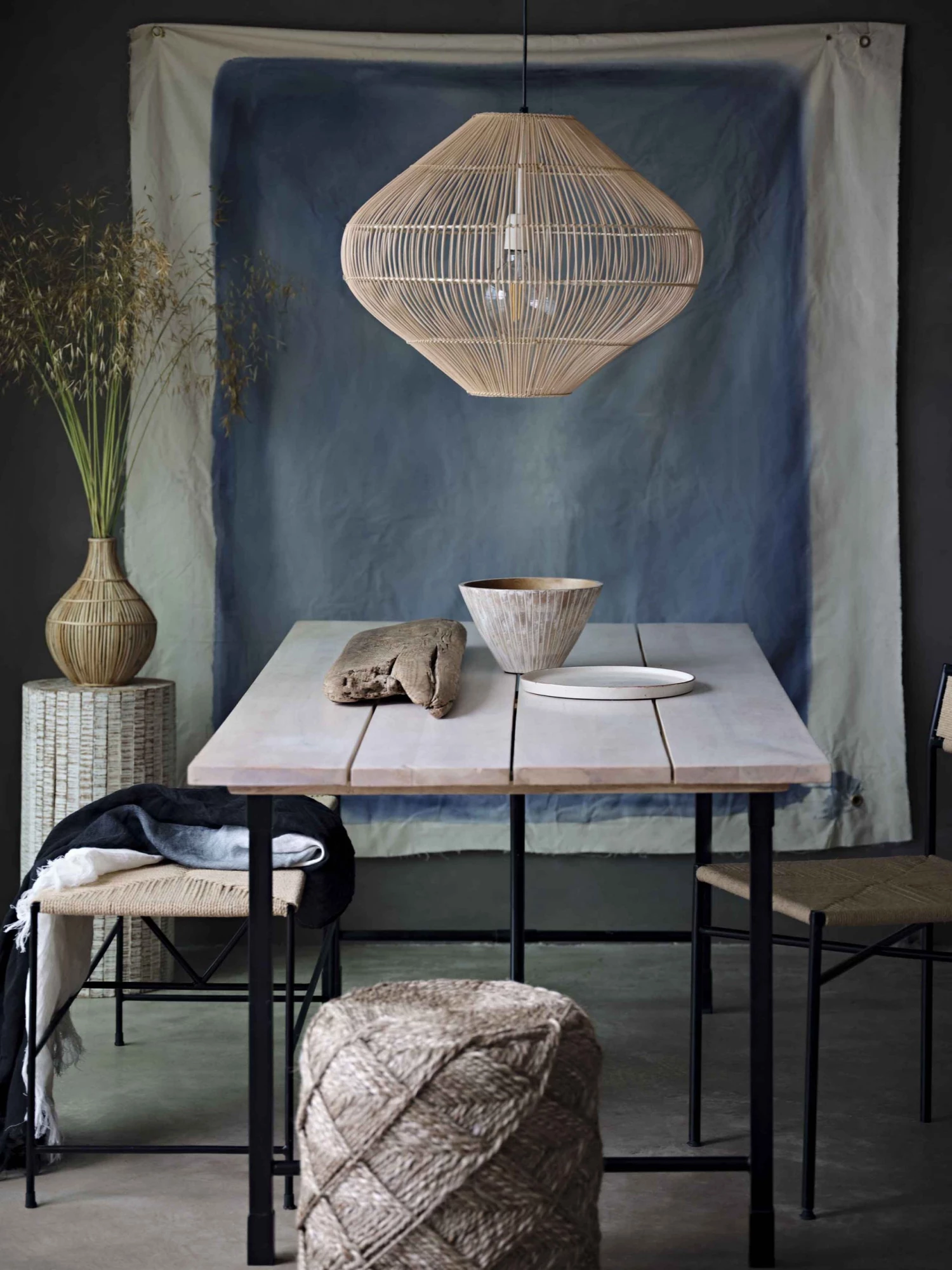 French Connection Rattan Oversized Ceiling Light New In 4 French Connection Rattan Oversized Ceiling Light New In