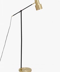 French Connection Brass And Black Floor Lamp