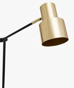 French Connection Brass And Black Floor Lamp