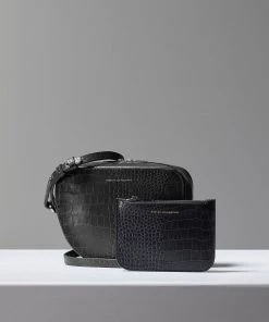 French Connection Tallin Recycled Leather Croc Bag