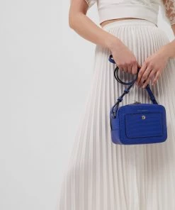 French Connection Poppini Croc Recycled Leather Camera Bag