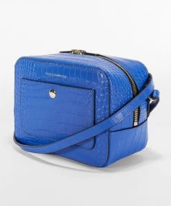 French Connection Poppini Croc Recycled Leather Camera Bag