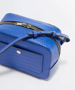 French Connection Poppini Croc Recycled Leather Camera Bag