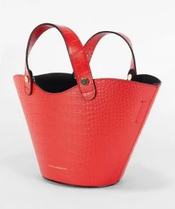 French Connection Croc Recycled Leather Mini Market Tote Bag Shop Sustainable