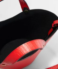 French Connection Croc Recycled Leather Mini Market Tote Bag Shop Sustainable