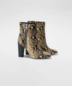French Connection View All Snake Print Zip Ankle Boots