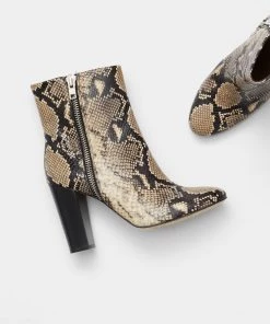 French Connection View All Snake Print Zip Ankle Boots