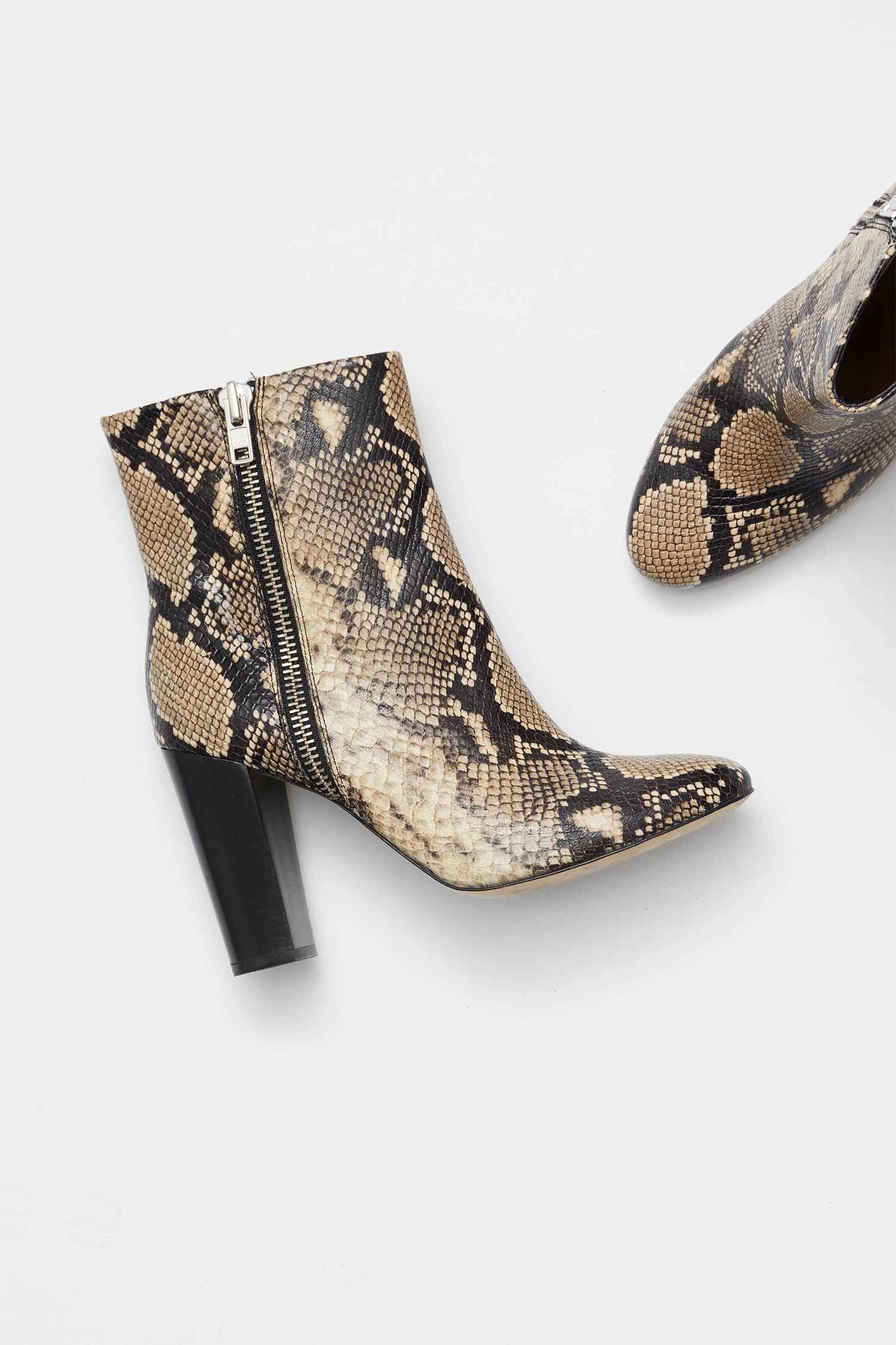 French Connection View All Snake Print Zip Ankle Boots 3 French Connection View All Snake Print Zip Ankle Boots
